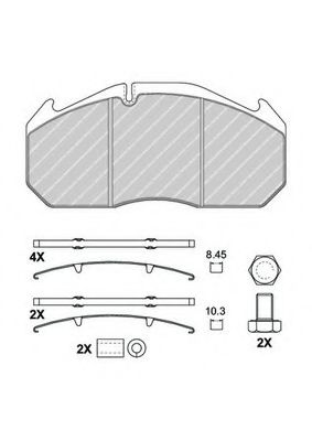 set placute frana,frana disc