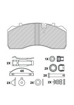 set placute frana,frana disc