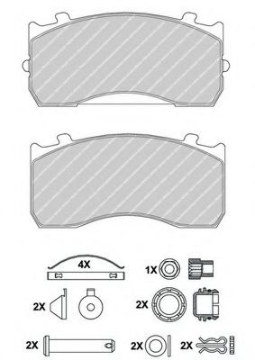 set placute frana,frana disc