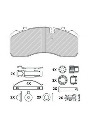 set placute frana,frana disc