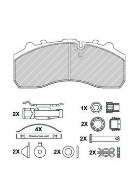 set placute frana,frana disc