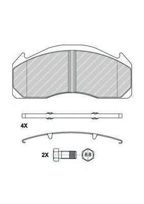 set placute frana,frana disc