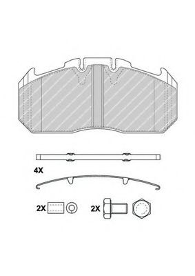 set placute frana,frana disc