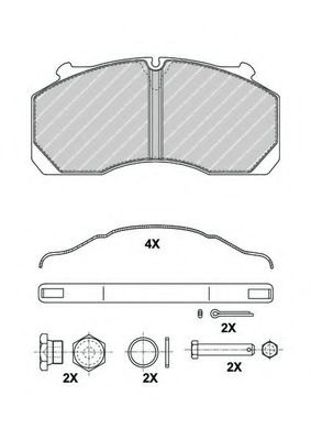 set placute frana,frana disc