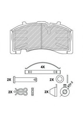 set placute frana,frana disc