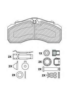 set placute frana,frana disc