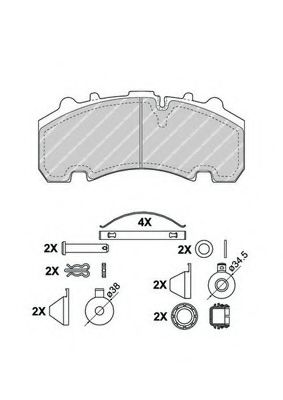 set placute frana,frana disc