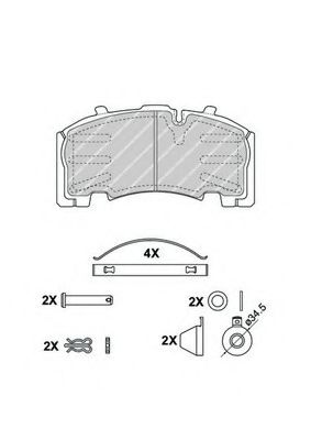 set placute frana,frana disc