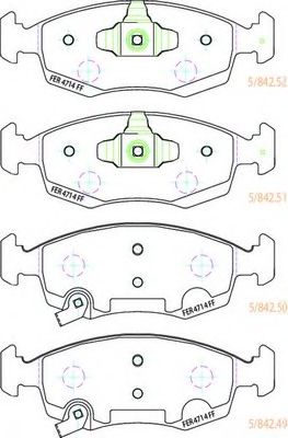 set placute frana,frana disc