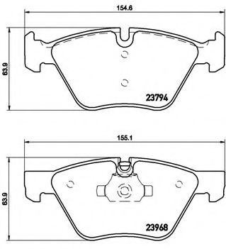 set placute frana,frana disc