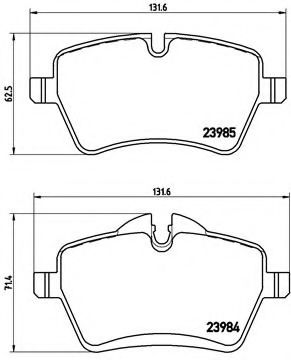 set placute frana,frana disc