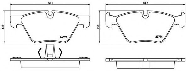 set placute frana,frana disc