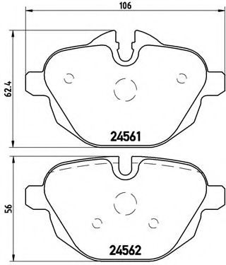 set placute frana,frana disc