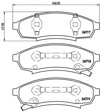 set placute frana,frana disc