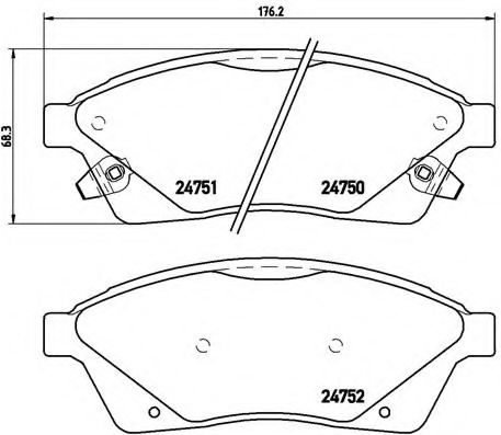 set placute frana,frana disc