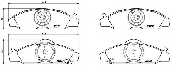 set placute frana,frana disc