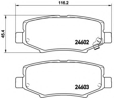 set placute frana,frana disc