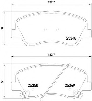 set placute frana,frana disc