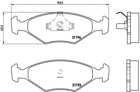 set placute frana,frana disc