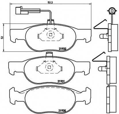 set placute frana,frana disc