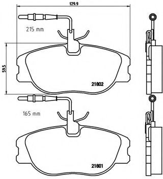 set placute frana,frana disc