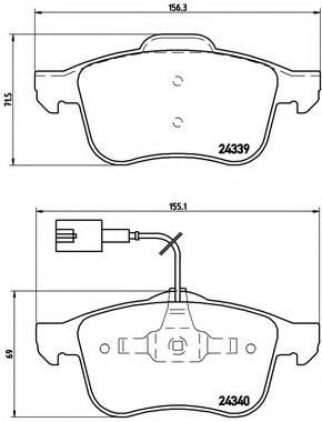 set placute frana,frana disc