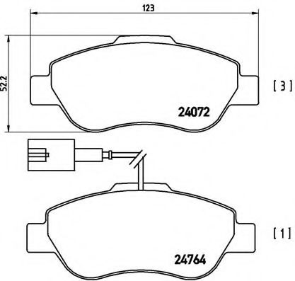 set placute frana,frana disc