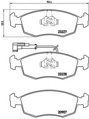 set placute frana,frana disc