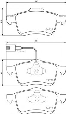 set placute frana,frana disc