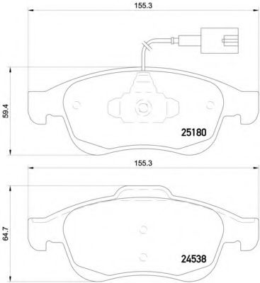 set placute frana,frana disc