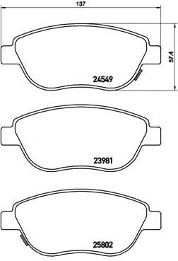 set placute frana,frana disc