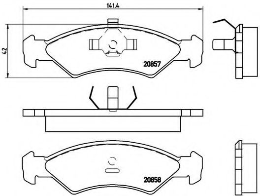 set placute frana,frana disc