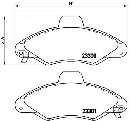 set placute frana,frana disc