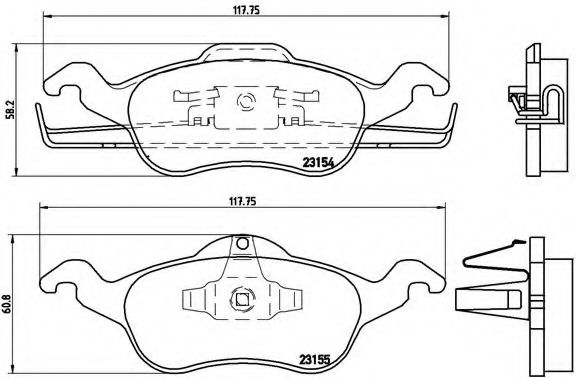 set placute frana,frana disc