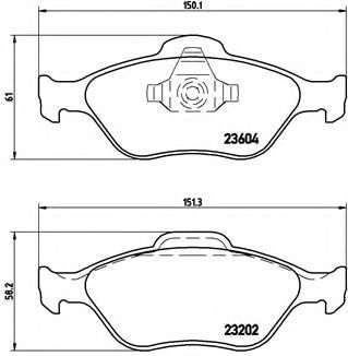 set placute frana,frana disc