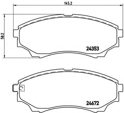 set placute frana,frana disc