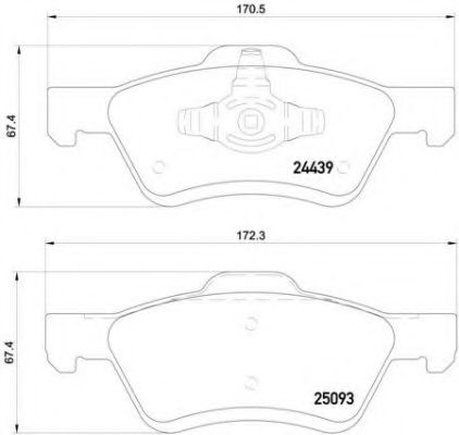 set placute frana,frana disc