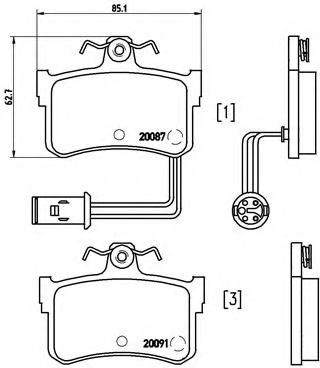 set placute frana,frana disc