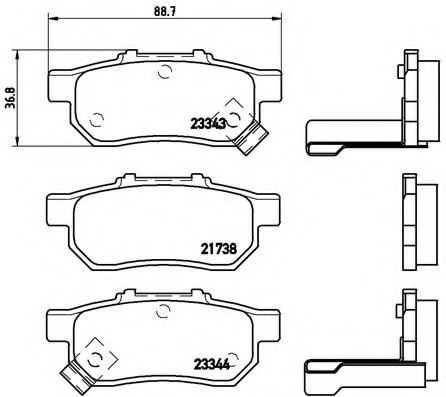 set placute frana,frana disc