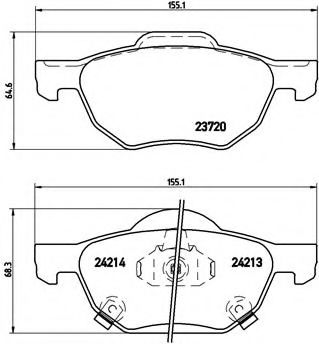 set placute frana,frana disc