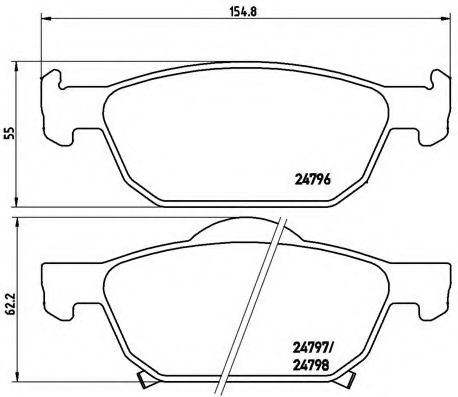 set placute frana,frana disc