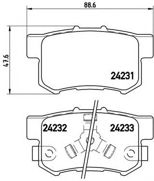 set placute frana,frana disc