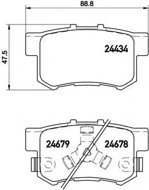 set placute frana,frana disc