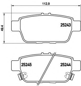 set placute frana,frana disc