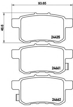 set placute frana,frana disc