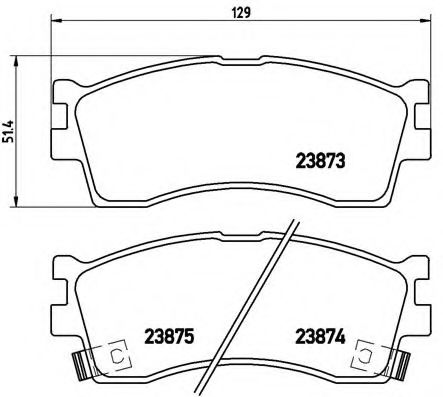 set placute frana,frana disc