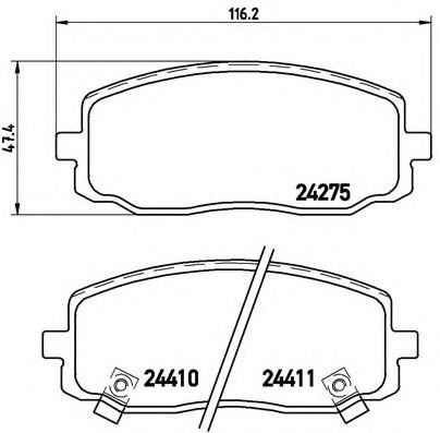 set placute frana,frana disc