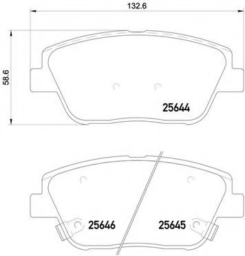 set placute frana,frana disc