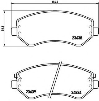 set placute frana,frana disc