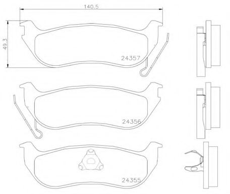 set placute frana,frana disc